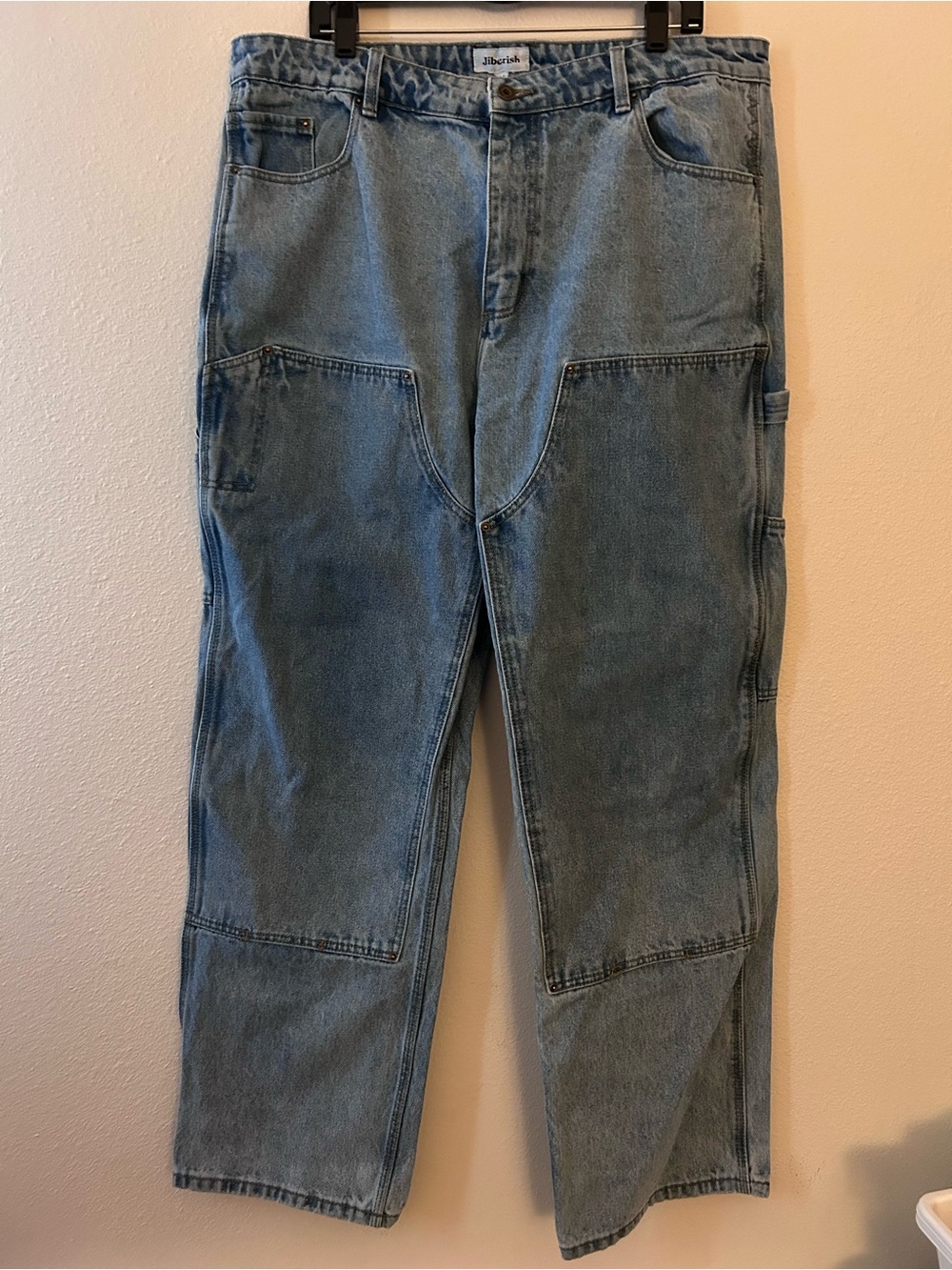 Limited Drop Jiberish Brand Men's 36 Light Wash Carpenter Jeans